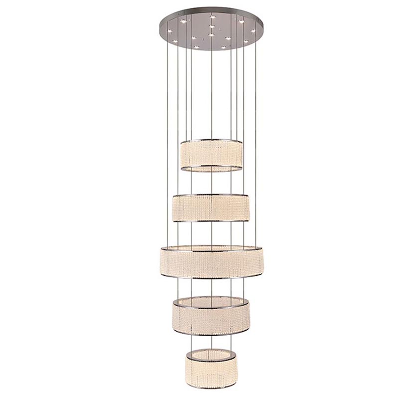 Люстра Crystal Shine Naomi 5 rings Chandelier Хром Прозрачный (Transparent) Люстра Crystal Shine Naomi 5 rings Chandelier Хром Прозрачный (Transparent) в Челябинске | Loft Concept