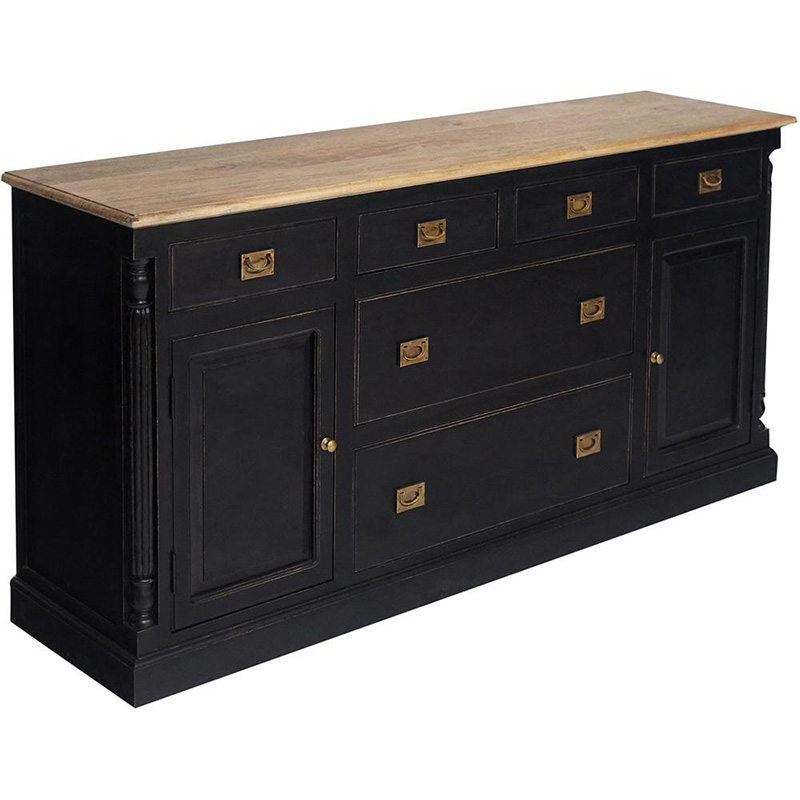 Комод Provence Sylvie Chest of Drawers Черный Древесина Комод Provence Sylvie Chest of Drawers Черный Древесина в Челябинске | Loft Concept