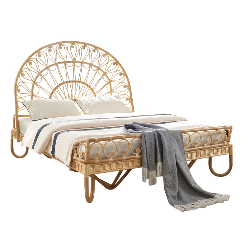 Кровать Boho Wicker Bed Древесина Кровать Boho Wicker Bed Древесина в Челябинске | Loft Concept