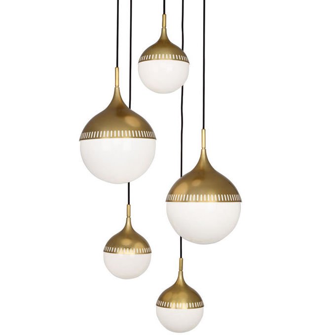 Люстра RIO MULTI-ARM CHANDELIER Латунь Белый Люстра RIO MULTI-ARM CHANDELIER Латунь Белый в Челябинске | Loft Concept