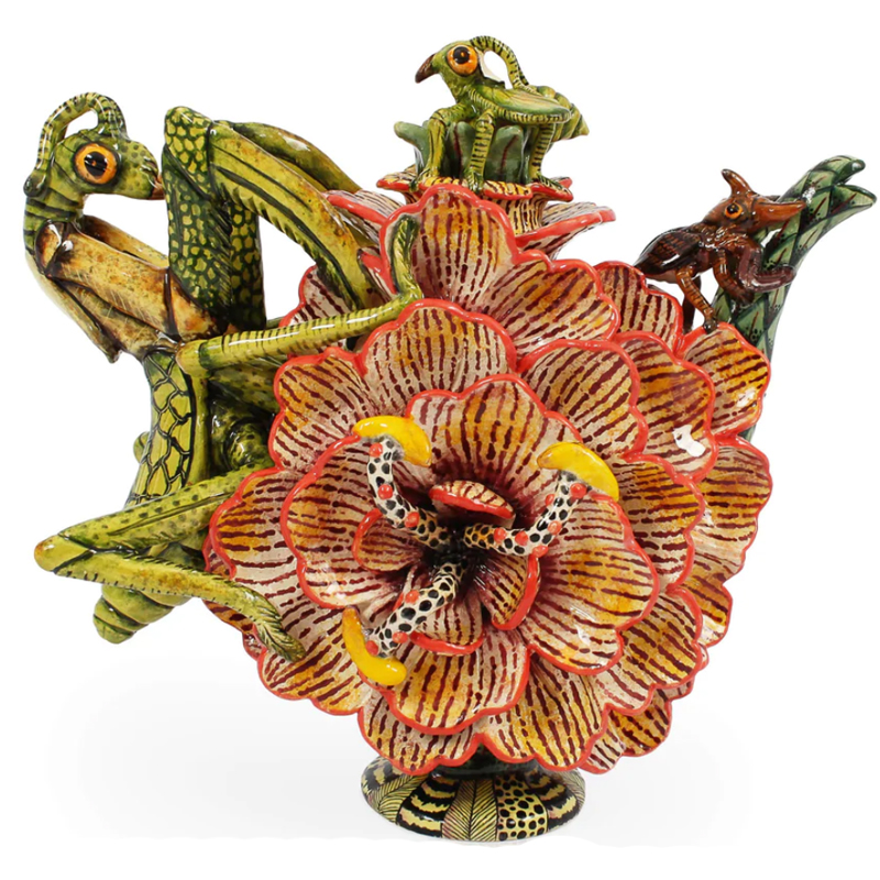 Чайник Богомол и Тропический Цветок Praying Mantis Teapot Оранжевый Зеленый Чайник Богомол и Тропический Цветок Praying Mantis Teapot Оранжевый Зеленый в Челябинске | Loft Concept