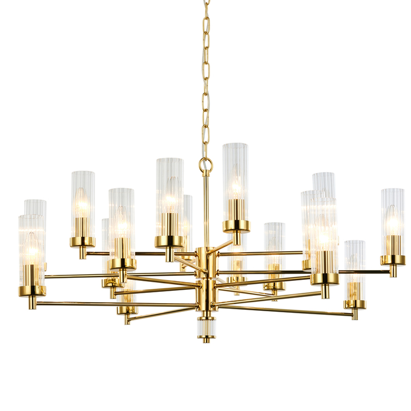 Люстра Jeanette Chandelier Gold 85 Глянцевое золото Прозрачный Люстра Jeanette Chandelier Gold 85 Глянцевое золото Прозрачный в Челябинске | Loft Concept