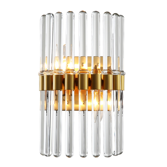 Бра Glass Tubes Sconces Прозрачный Золотой Бра Glass Tubes Sconces Прозрачный Золотой в Челябинске | Loft Concept