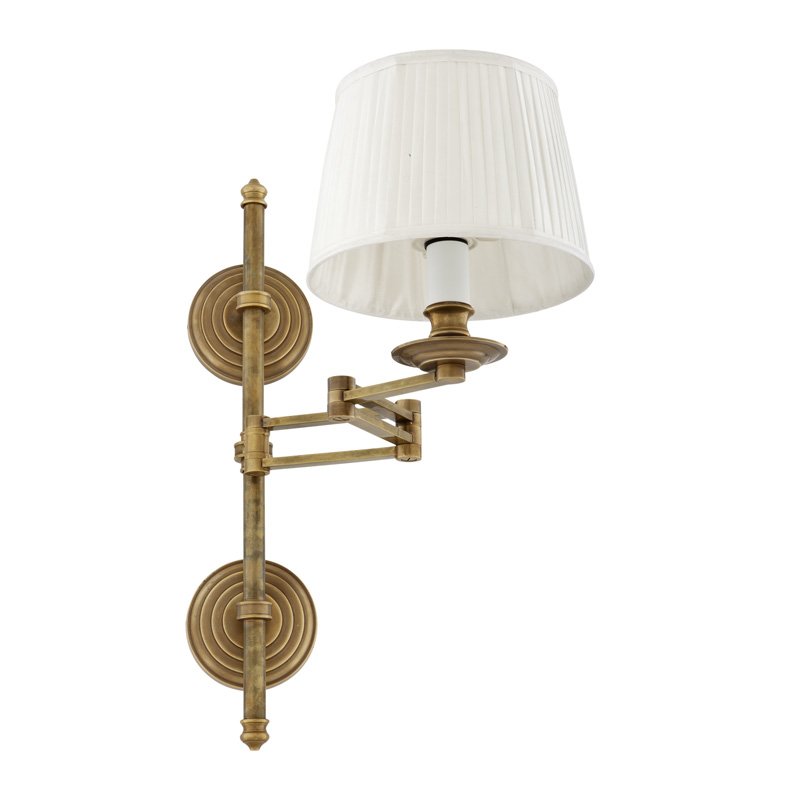 Бра Wall Lamp Favonius Brass Латунь Белый Бра Wall Lamp Favonius Brass Латунь Белый в Челябинске | Loft Concept