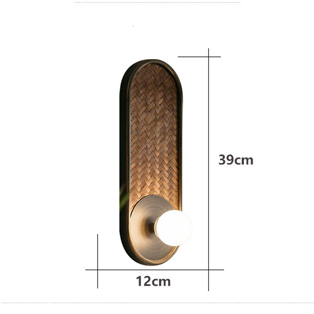 Бра с декором из плетеного бамбука Wicker Oval Lamp Бра с декором из плетеного бамбука Wicker Oval Lamp в Челябинске