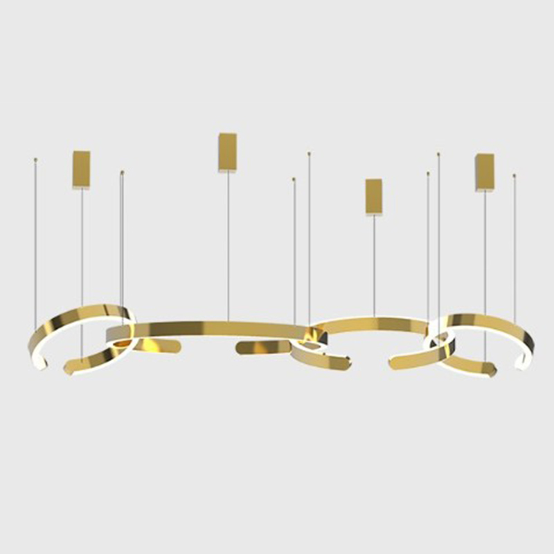Люстра 4 горизонтальных кольца 4 Horizontal Rings Золотой Люстра 4 горизонтальных кольца 4 Horizontal Rings Золотой в Челябинске | Loft Concept