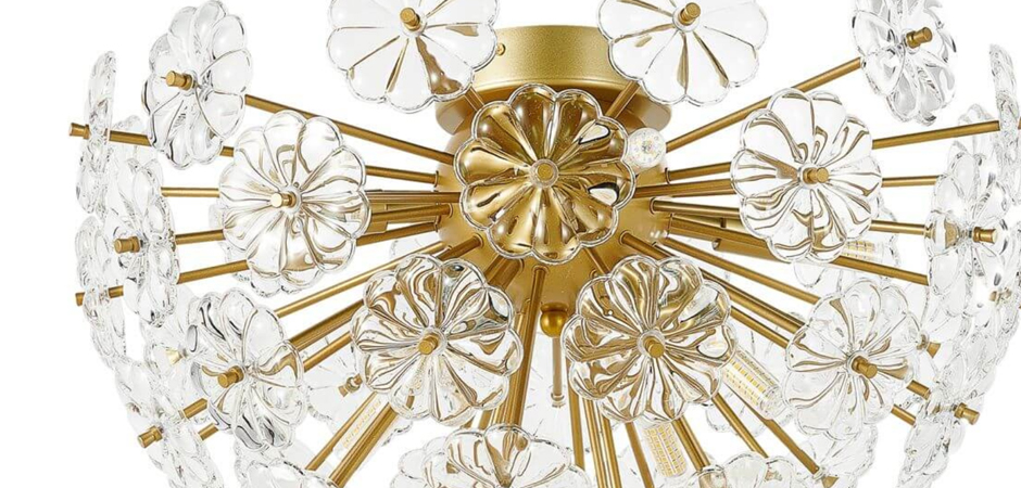 Потолочный Светильник Glass Flowers Sputnik Ceiling Потолочный Светильник Glass Flowers Sputnik Ceiling - Loft-Concept в Челябинске