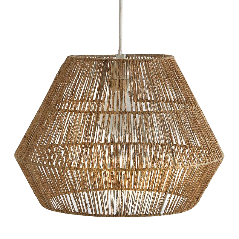 Подвесной светильник Signe Wicker Hemp Beige Бежевый Подвесной светильник Signe Wicker Hemp Beige Бежевый в Челябинске | Loft Concept