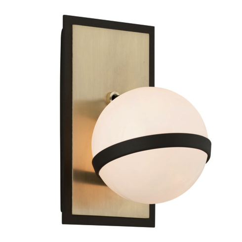 Бра Troy Lighting Ace Wall Sconce Латунь Черный Молочный Бра Troy Lighting Ace Wall Sconce Латунь Черный Молочный в Челябинске | Loft Concept