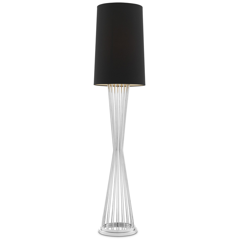 Торшер Eichholtz Floor Lamp Holmes Nickel Никель Черный Торшер Eichholtz Floor Lamp Holmes Nickel Никель Черный в Челябинске | Loft Concept