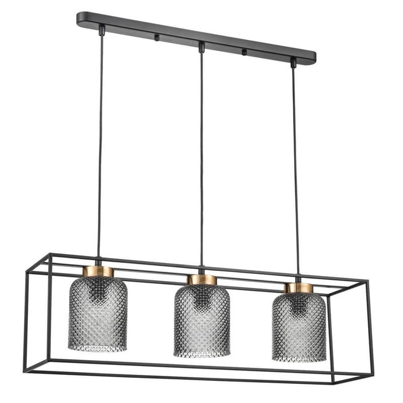 Люстра Myron Chandelier rectangular Черный Дымчатый (Smoke) Люстра Myron Chandelier rectangular Черный Дымчатый (Smoke) в Челябинске | Loft Concept