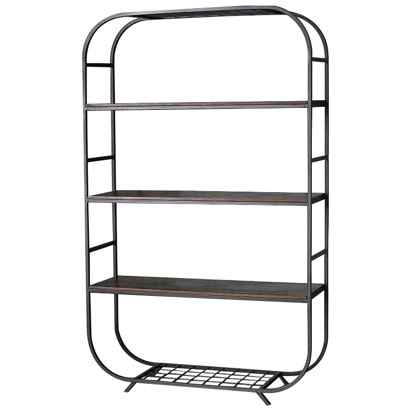 Стеллаж Martine Industrial Metal Rust Rack Черный Коричневый Стеллаж Martine Industrial Metal Rust Rack Черный Коричневый в Челябинске | Loft Concept