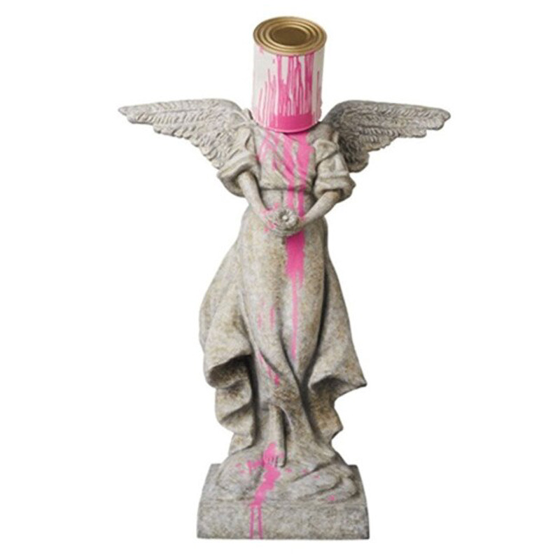 Статуэтка Banksy Rosa Engel Statue Серый Розовый Статуэтка Banksy Rosa Engel Statue Серый Розовый в Челябинске | Loft Concept