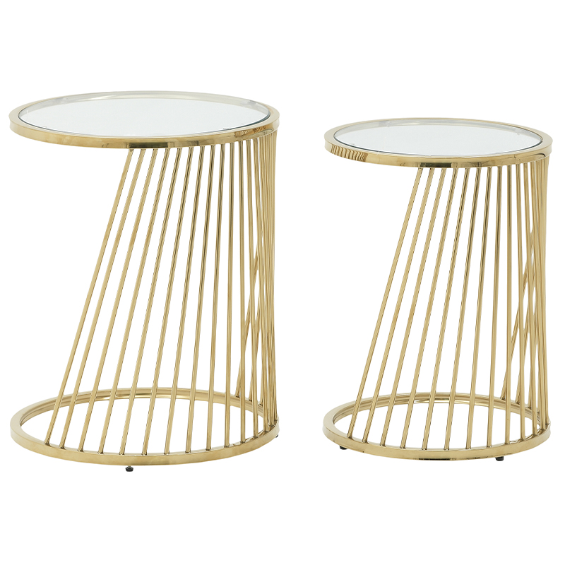 Комплект приставных столов Gwion Side Tables Золотой Комплект приставных столов Gwion Side Tables Золотой в Челябинске | Loft Concept