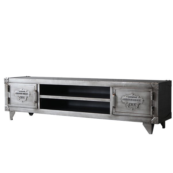 TV-тумба Loft Safe с полками Серебряный TV-тумба Loft Safe с полками Серебряный в Челябинске | Loft Concept