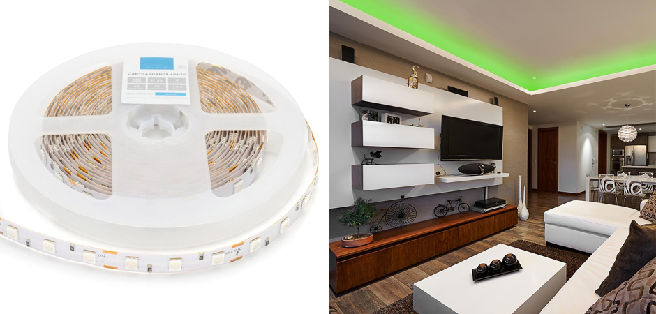 Светодиодная лента 14,4W/m 60LED/m 5050SMD зеленый Светодиодная лента 14,4W/m 60LED/m 5050SMD зеленый - Loft-Concept в Челябинске