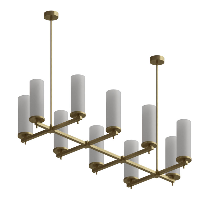 Люстра Дизайнерская Candle Holder Латунь Белый Люстра Дизайнерская Candle Holder Латунь Белый в Челябинске | Loft Concept
