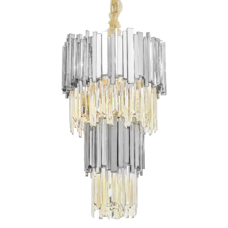 Люстра многоярусная Luxxu Modern Cascade Chandelier Silver Metal Glass 45 Серебряный Прозрачное Стекло Люстра многоярусная Luxxu Modern Cascade Chandelier Silver Metal Glass 45 Серебряный Прозрачное Стекло в Челябинске | Loft Concept