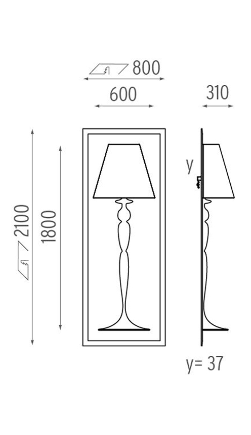 Настенный Светильник Flos Abajourd Hui Large Lampada da parete в Челябинске