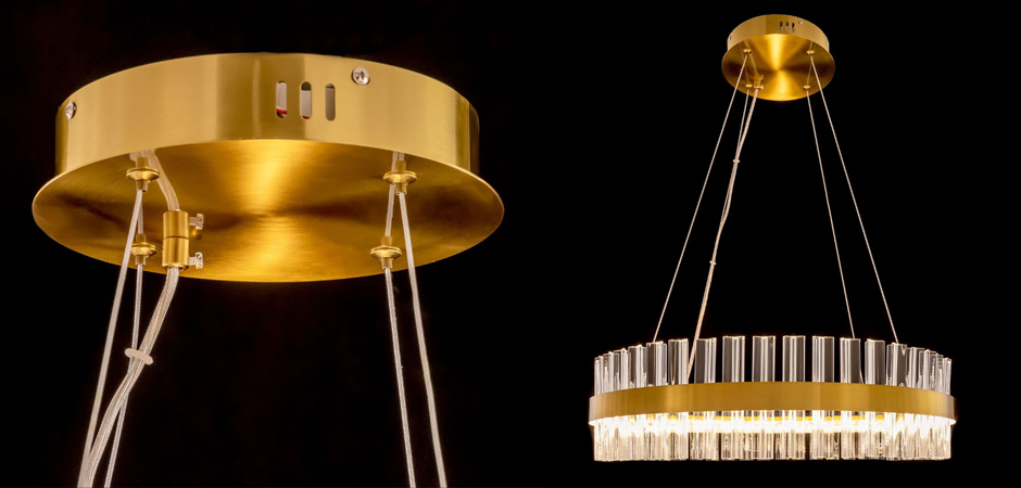 Круглая Люстра Кольцо Хрусталь диаметр 60 см RING Saturno Not Baroncelli Brass Круглая Люстра Кольцо Хрусталь диаметр 60 см RING Saturno Not Baroncelli Brass - Loft-Concept в Челябинске