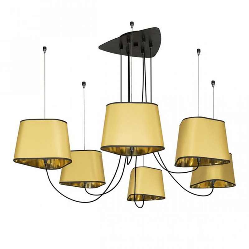Люстра Designheure Lighting Gold 6 плафонов Золотой Черный Люстра Designheure Lighting Gold 6 плафонов Золотой Черный в Челябинске | Loft Concept