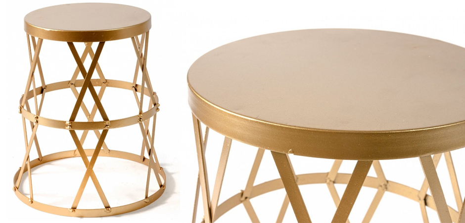 Приставной стол Metal Round Drum Приставной стол Metal Round Drum - Loft-Concept в Челябинске