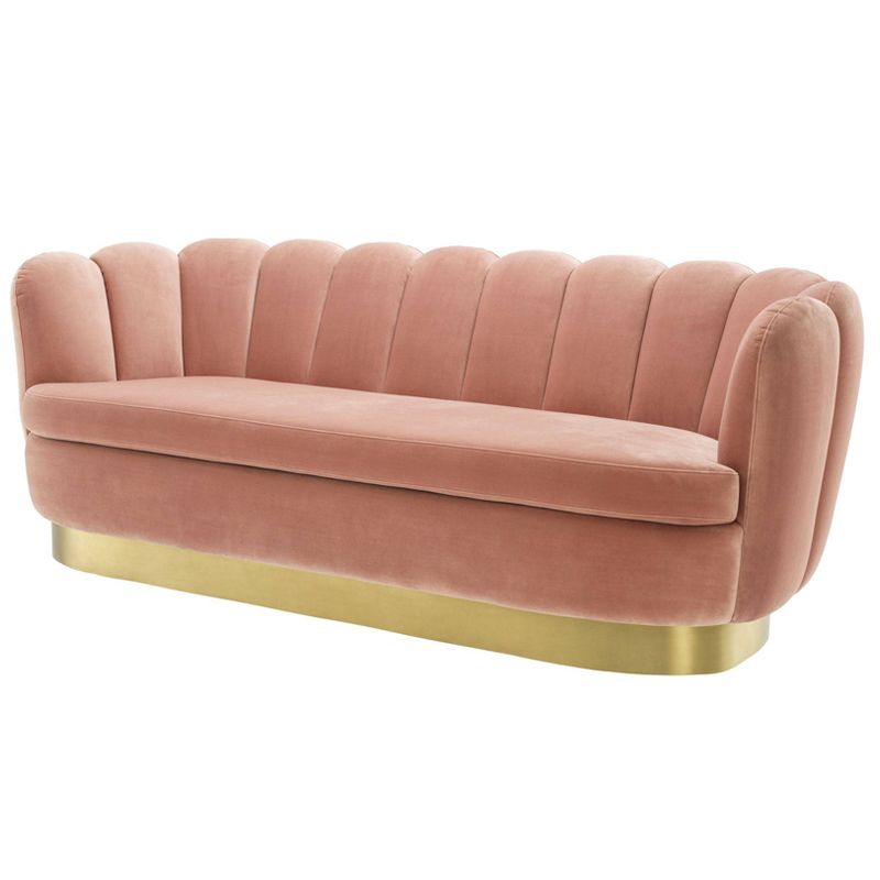 Диван Eichholtz Sofa Mirage nude Розовый пастельный Латунь Диван Eichholtz Sofa Mirage nude Розовый пастельный Латунь в Челябинске | Loft Concept
