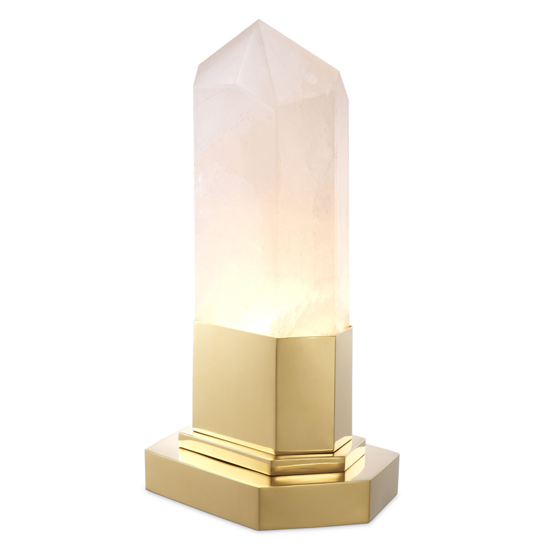 Настольная лампа Eichholtz Table Lamp Rock Crystal Золотой Молочный Настольная лампа Eichholtz Table Lamp Rock Crystal Золотой Молочный в Челябинске | Loft Concept