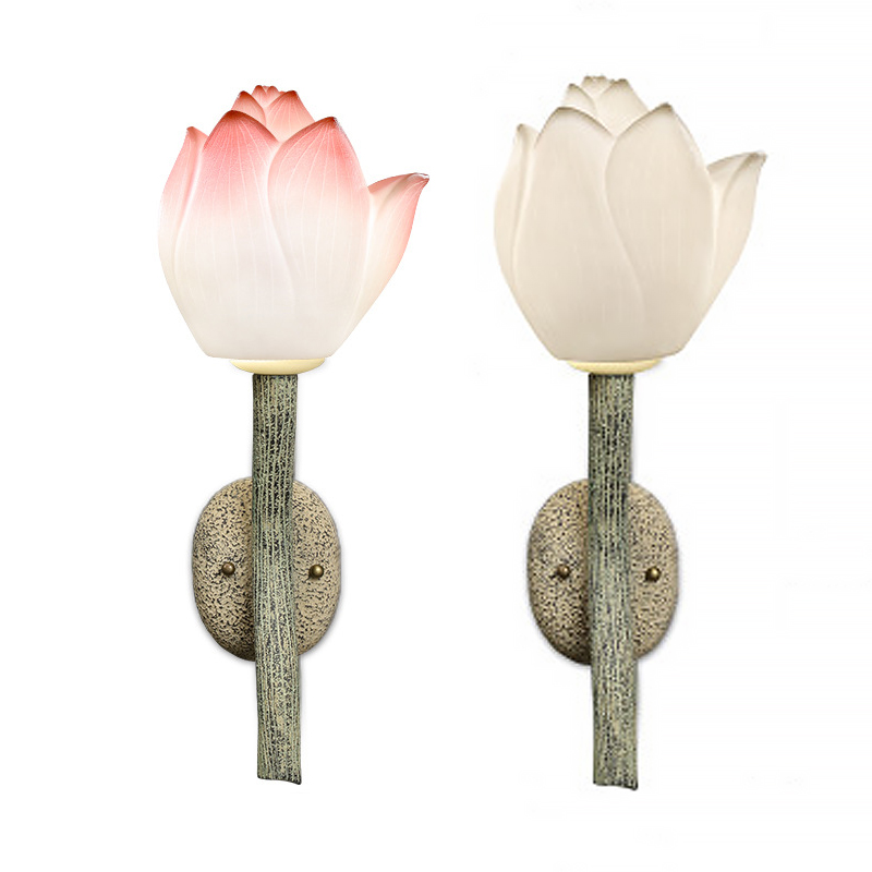 Бра Lotus Flower Sconce Розовый пастельный Белый Античный зеленый в Челябинске | Loft Concept 