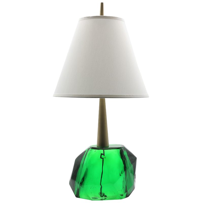Table Lamp Emerald Прозрачный зеленый Золотой в Челябинске | Loft Concept 