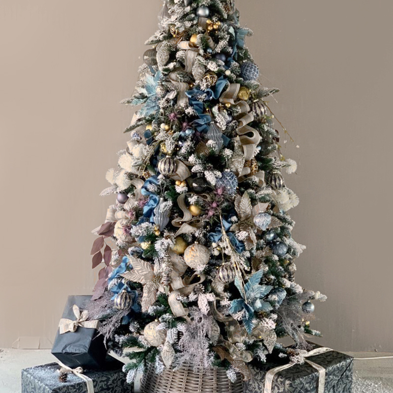 Дизайнерская Ель Голубой и Бежевый Декор Blue and Beige Decor Синий Голубой Бежевый Дизайнерская Ель Голубой и Бежевый Декор Blue and Beige Decor Синий Голубой Бежевый в Челябинске | Loft Concept