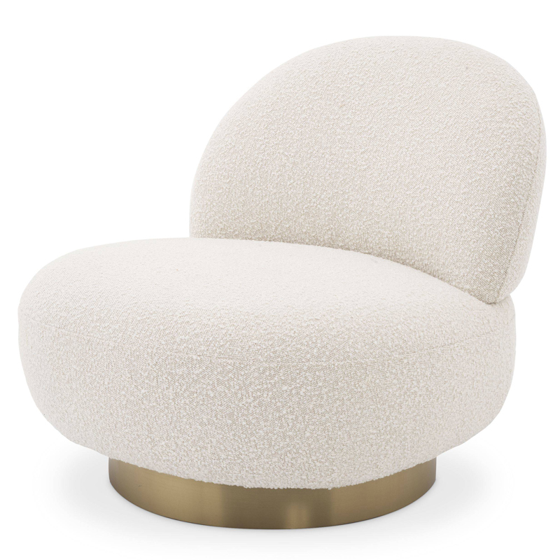 Кресло Eichholtz Swivel Chair Clement Кремовый Латунь Кресло Eichholtz Swivel Chair Clement Кремовый Латунь в Челябинске | Loft Concept