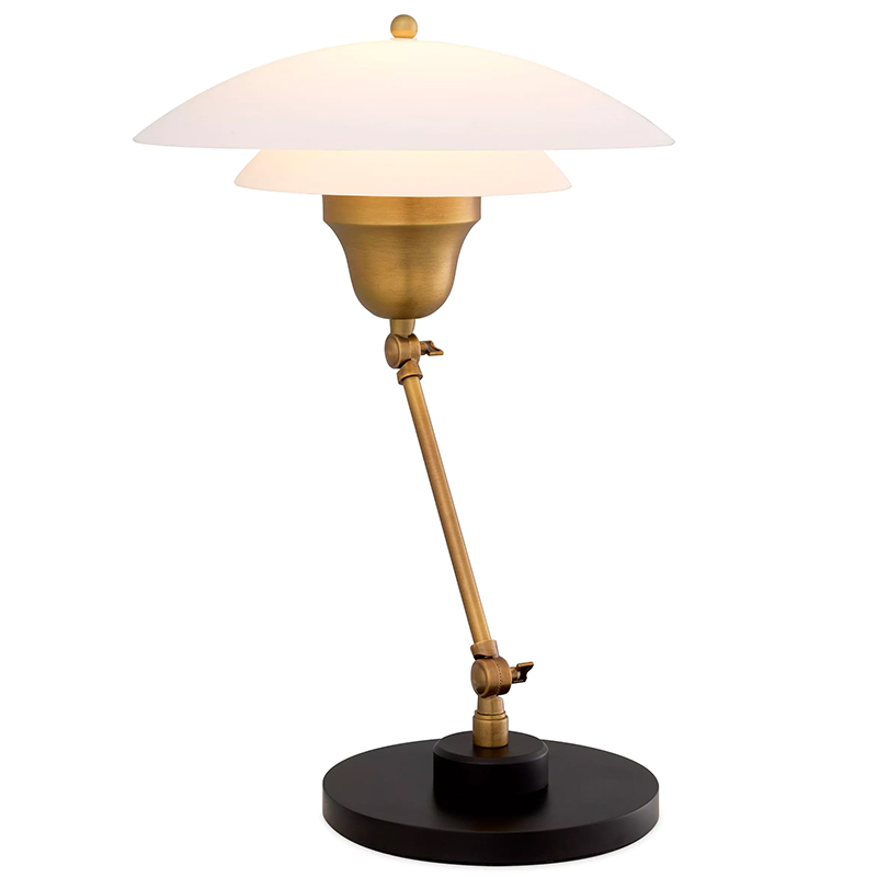 Настольная лампа Eichholtz Table Lamp Novento Латунь Белый Настольная лампа Eichholtz Table Lamp Novento Латунь Белый в Челябинске | Loft Concept