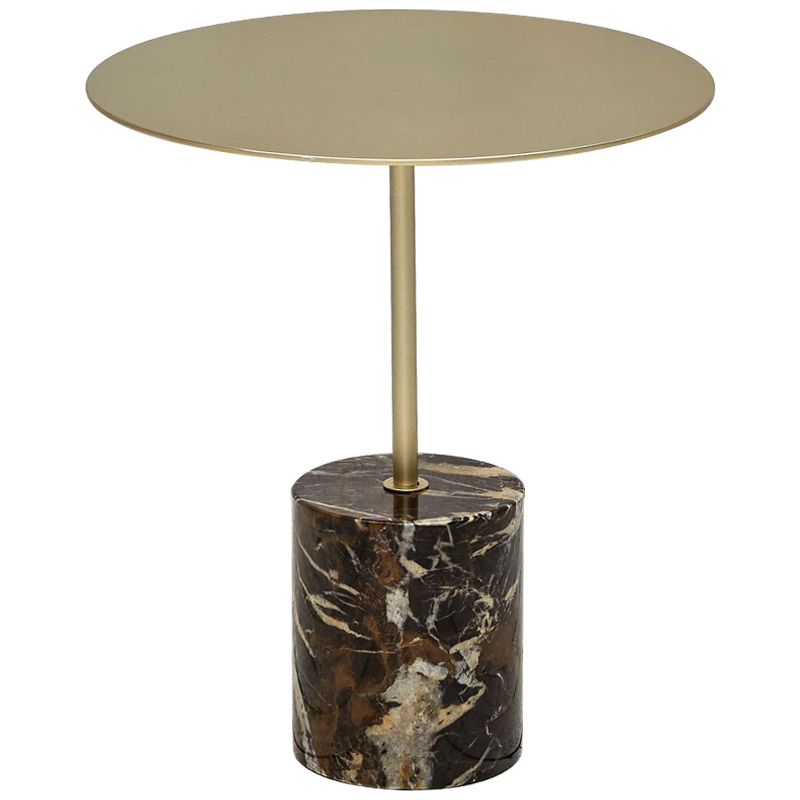 Приставной стол Thabi Dark Brown Side Table Золотой Коричневый Бежевый Приставной стол Thabi Dark Brown Side Table Золотой Коричневый Бежевый в Челябинске | Loft Concept