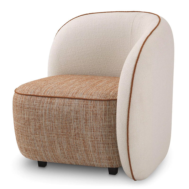 Кресло Eichholtz Chair San Marino Right Кремовый Коричневый Кресло Eichholtz Chair San Marino Right Кремовый Коричневый в Челябинске | Loft Concept