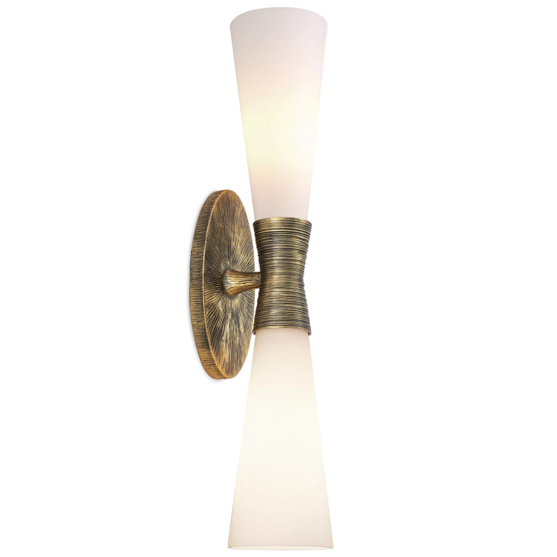 Бра Eichholtz Wall Lamp Nolita Double Латунь Белый Бра Eichholtz Wall Lamp Nolita Double Латунь Белый в Челябинске | Loft Concept