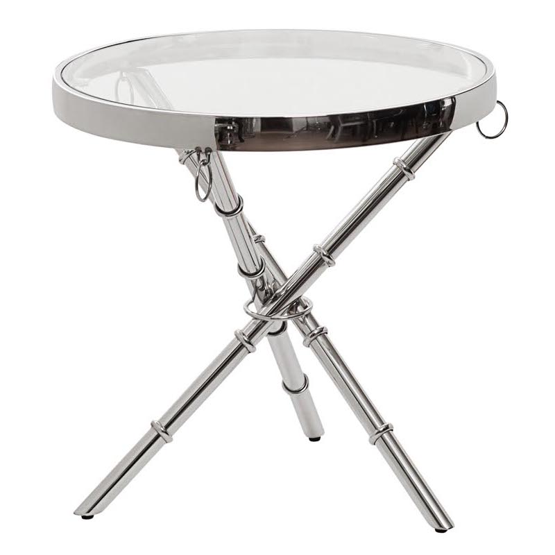 Стол Metal Bamboo Table chromium Хром Прозрачное Стекло Стол Metal Bamboo Table chromium Хром Прозрачное Стекло в Челябинске | Loft Concept