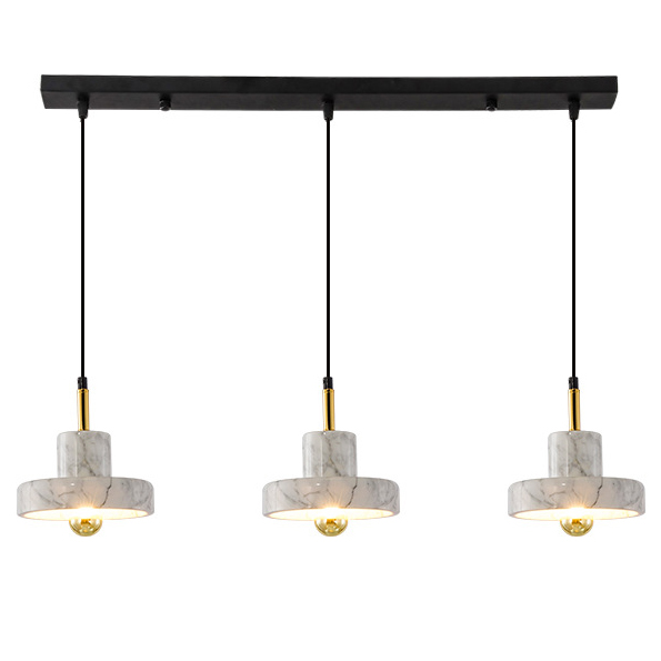 Люстра Tom Dixon Stone Pendant White 3 Белый Золотой Люстра Tom Dixon Stone Pendant White 3 Белый Золотой в Челябинске | Loft Concept