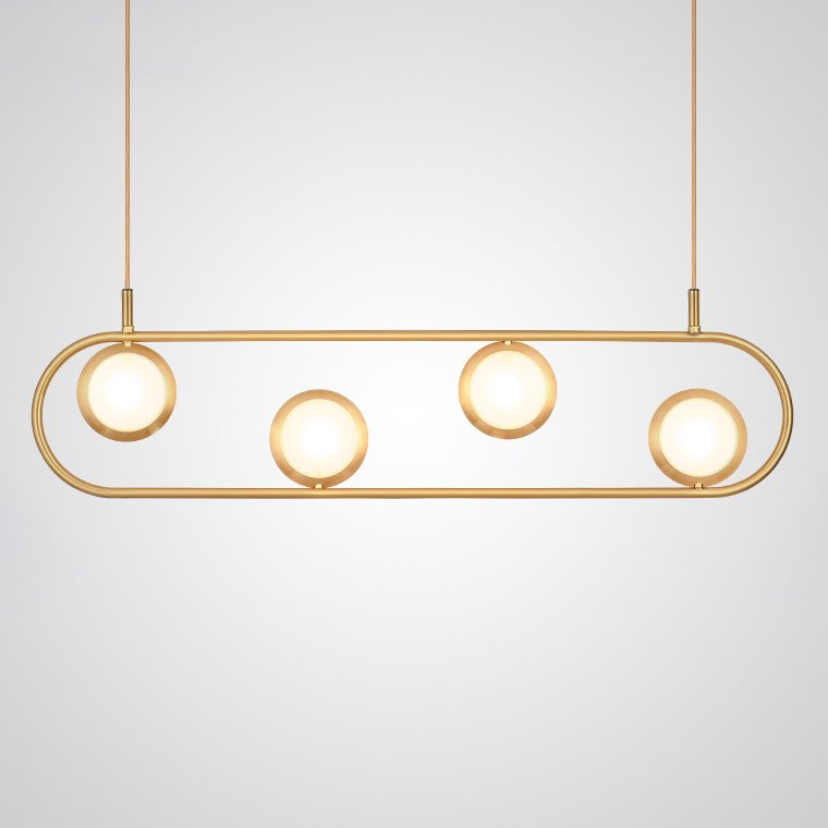 Люстра HOOP LED LONG Золотой Люстра HOOP LED LONG Золотой в Челябинске | Loft Concept