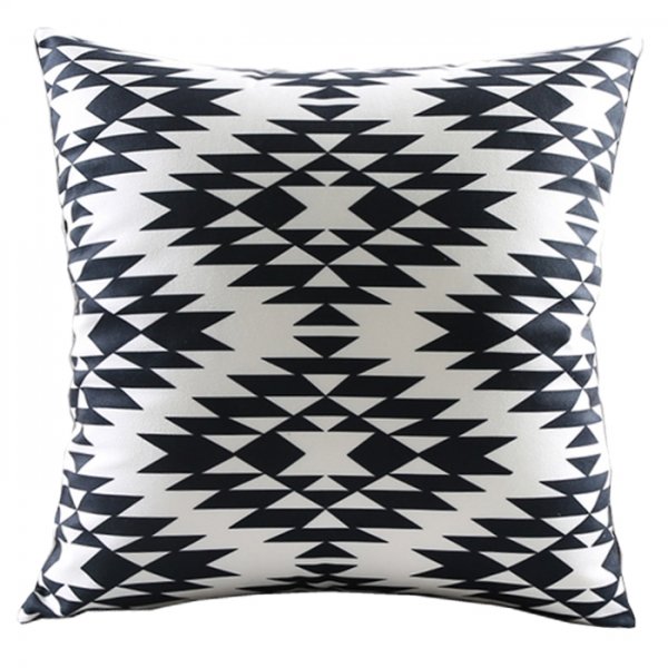 Декоративная подушка Black and White Pattern Черно-белый Декоративная подушка Black and White Pattern Черно-белый в Челябинске | Loft Concept