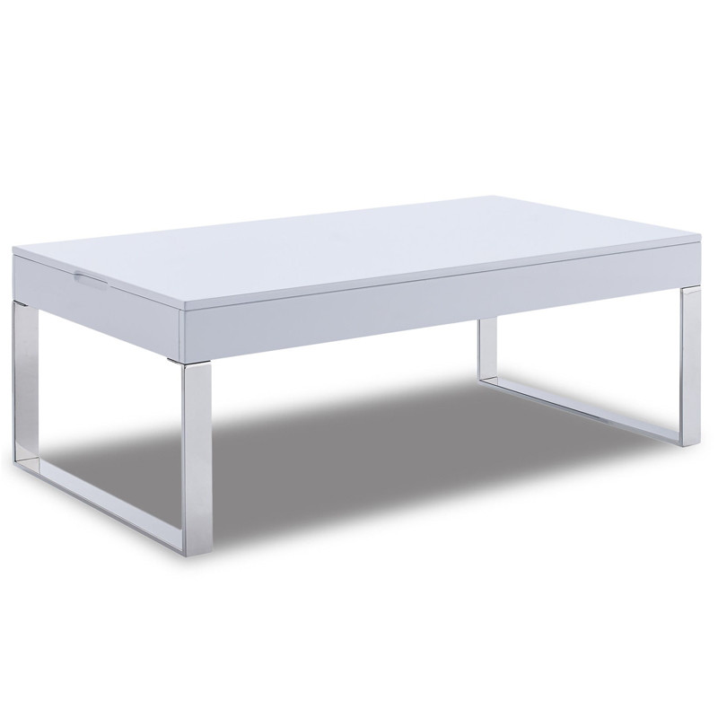 Кофейный стол Annecy Coffee Table white Белый Хром Кофейный стол Annecy Coffee Table white Белый Хром в Челябинске | Loft Concept