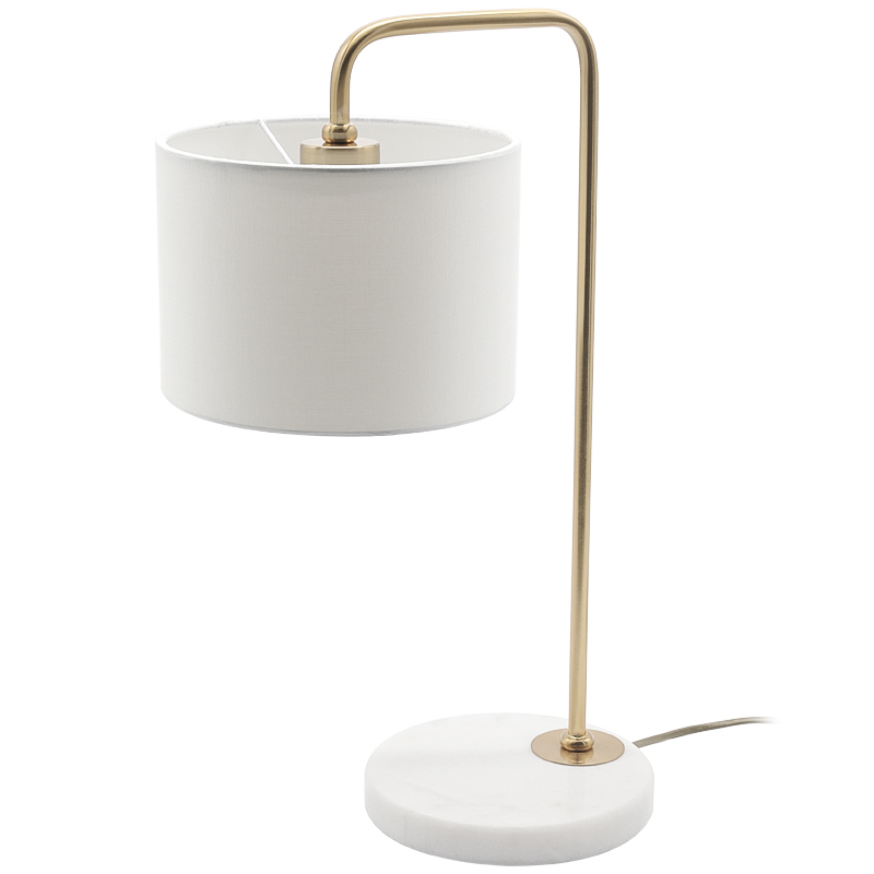 Настольная лампа Randers Table Lamp Белый Золотой Настольная лампа Randers Table Lamp Белый Золотой в Челябинске | Loft Concept