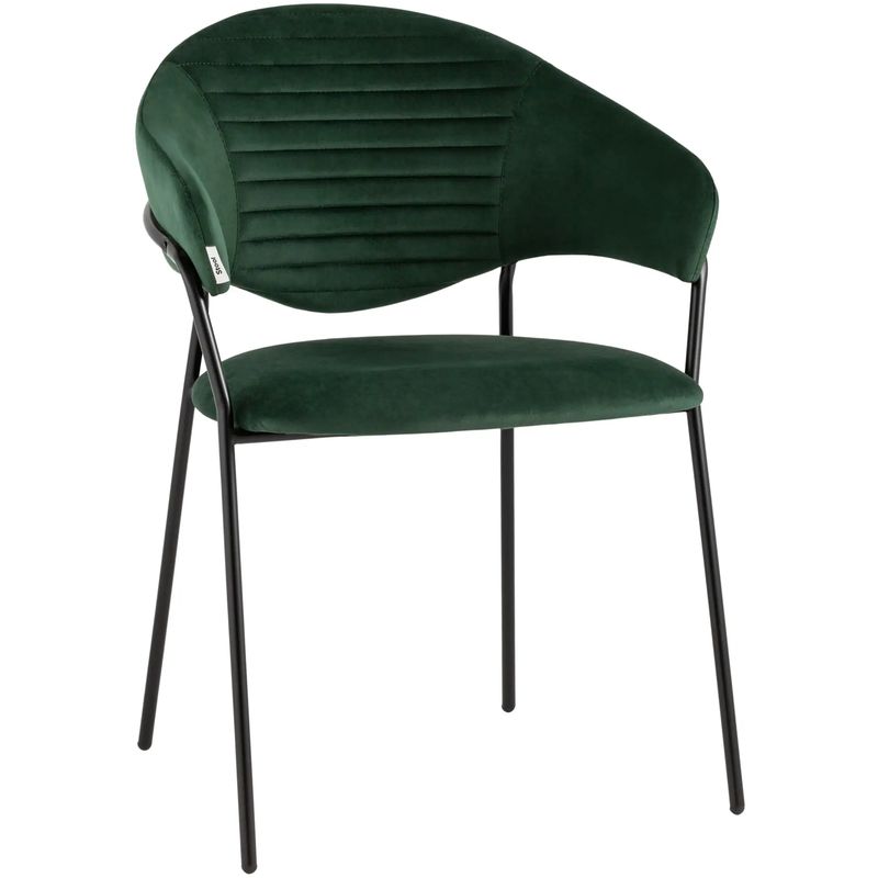 Стул Alexis Chair Зеленый Велюр Зеленый Черный Стул Alexis Chair Зеленый Велюр Зеленый Черный в Челябинске | Loft Concept