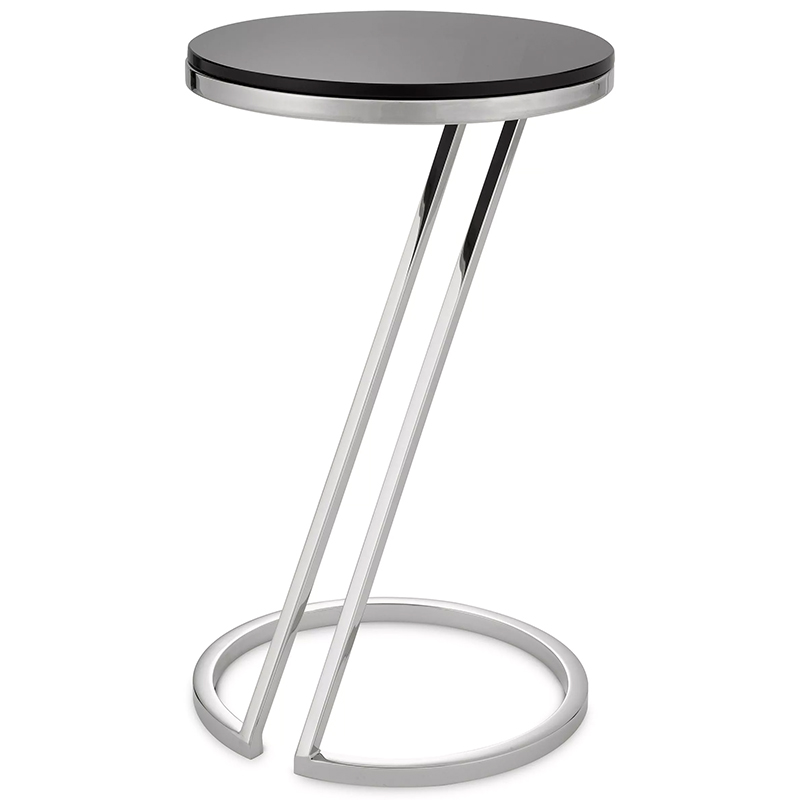 Приставной стол Eichholtz Side Table Falcone Chrome Хром Черный Приставной стол Eichholtz Side Table Falcone Chrome Хром Черный в Челябинске | Loft Concept