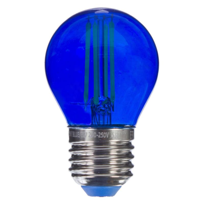 Синяя прозрачная лампочка LED E27 5W Синий Синяя прозрачная лампочка LED E27 5W Синий в Челябинске | Loft Concept