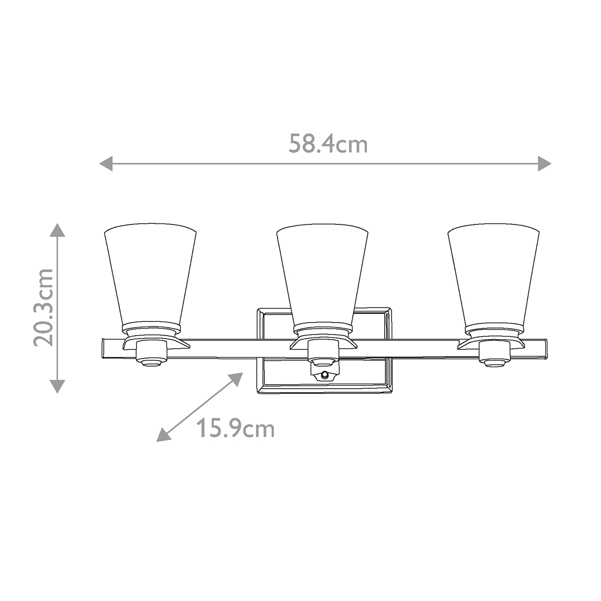Бра для ванных комнат с белыми стеклянными конусными плафонами Hinkley в Челябинске