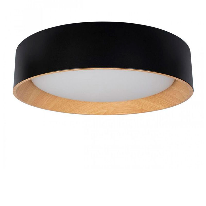 Светильник потолочный круглый Assol cup Black Wood диаметр 45 Черный матовый Древесина Светильник потолочный круглый Assol cup Black Wood диаметр 45 Черный матовый Древесина в Челябинске | Loft Concept