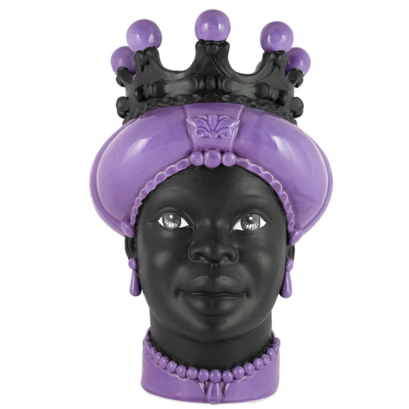 Ваза VASE MORO LADY CROWN DARK purple Черный Сиреневый Ваза VASE MORO LADY CROWN DARK purple Черный Сиреневый в Челябинске | Loft Concept