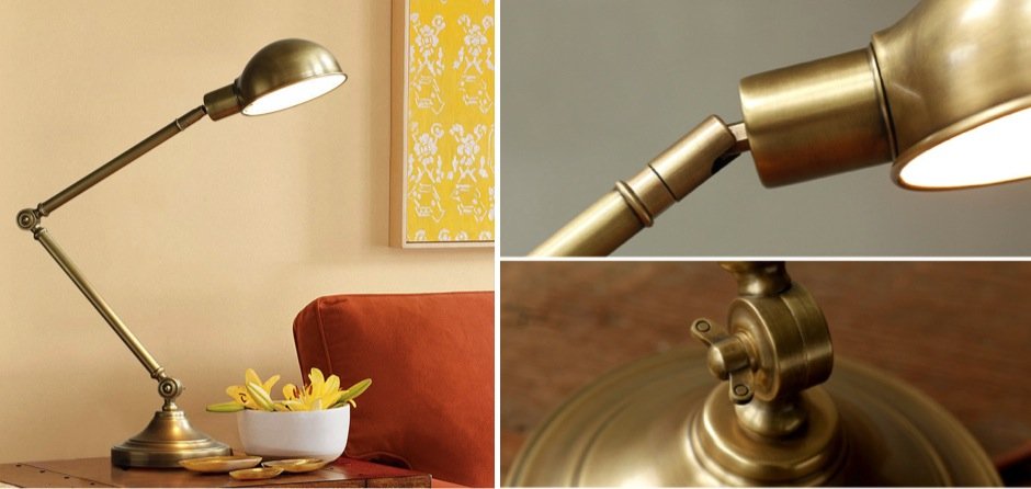 Настольная лампа Brass Vintage Loft Table Lamp Настольная лампа Brass Vintage Loft Table Lamp - Loft-Concept в Челябинске