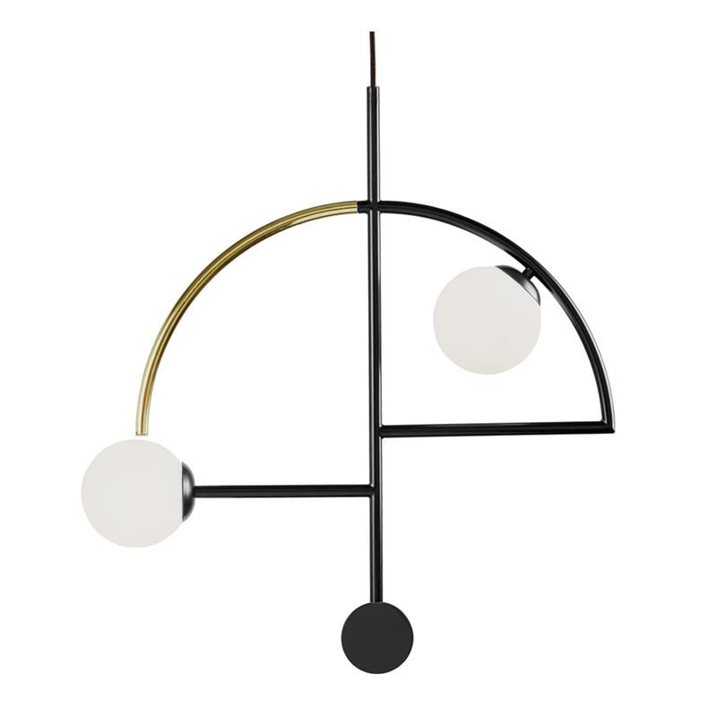 Подвесной светильник HELIO II - SUSPENSION LIGHT Черный Белый Латунь в Челябинске | Loft Concept 